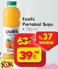 EXOTİC PORTAKAL SUYU 750 ML